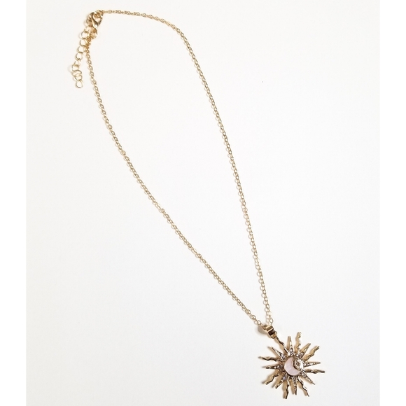 NEW Golden Handmade Whimsigoth Celestial Chain Necklace w/ Sun Moon & Star - Picture 3 of 6